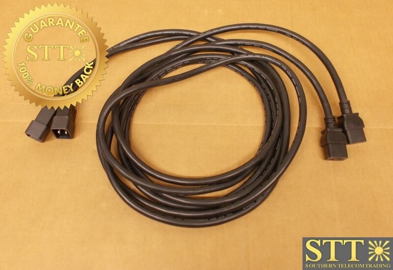 PFC2012E120 POWERFIG POWER CORD IEC320 C20 TO C19 10FT CONNECTOR20A/250V 12/3 SJT BLACK (LOT OF 2) - USED - 90 - DAY WARRANTY