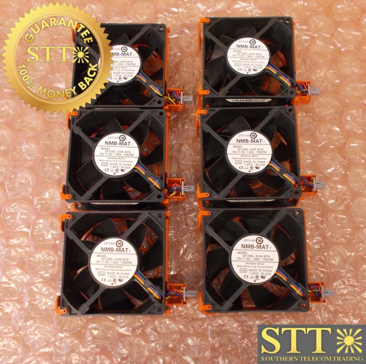 0C9857 DELL POWEREDGE 1900 2900 INTERNAL HOT SWAP FAN WITH MOUNT (LOT OF 6) - USED - 90 - DAY WARRANTY