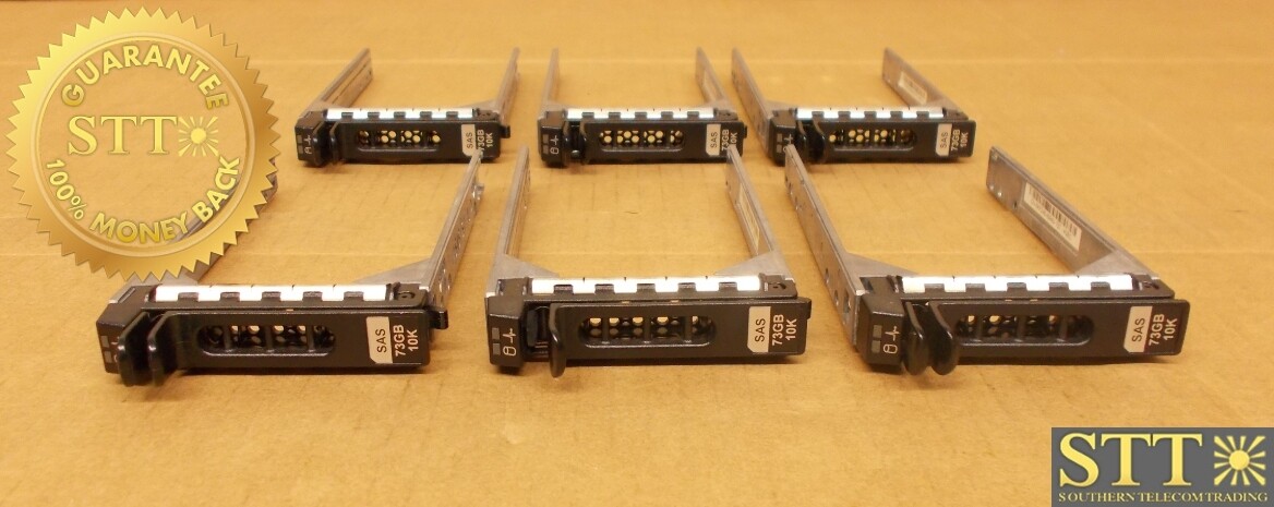 0KF248 DELL 2.5&quot; SAS HARD DRIVE TRAY (LOT OF 6) - USED - 90 - DAY WARRANTY