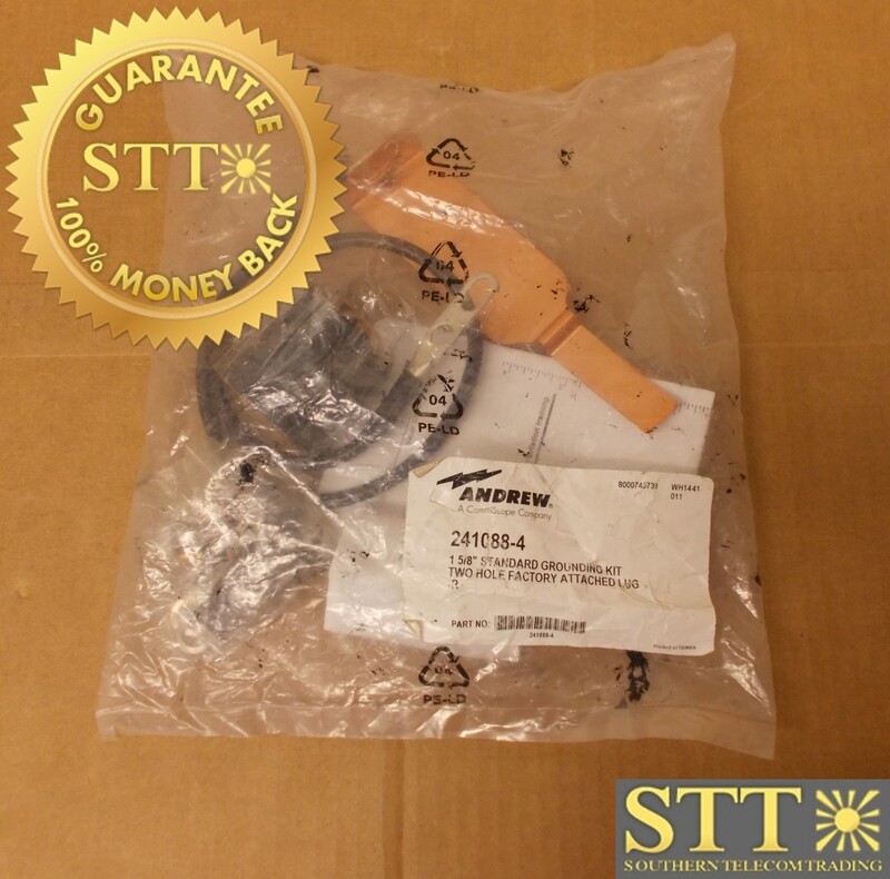 241088-4 ANDREW 1 5/8&quot; STANDARD GROUNDING KIT W/2H FACTORY ATTACH LUG - NEW - 90 - DAY WARRANTY