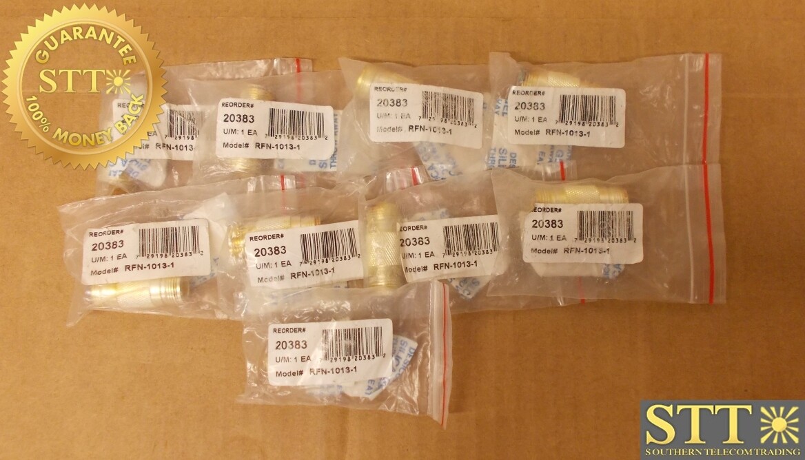 RFN-1013-1 RFINDUSTR ADAPTER COAXIAL N JACK FEMALE TO N JACK FEMALE 50OHM (LOT OF 9) - NEW - 90 - DAY WARRANTY