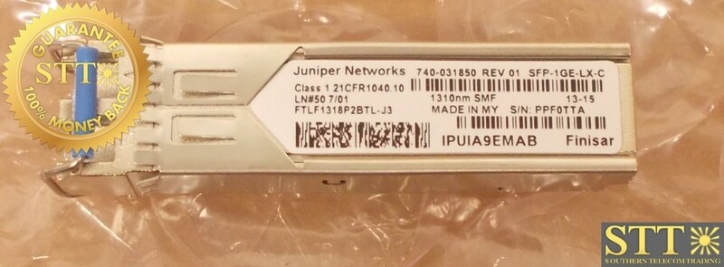 SFP-1GE-LX-C JUNIPER 1-PT GBE LR 1310NM SFP 740-031850 IPUIA9EMAB - USED - 90 - DAY WARRANTY