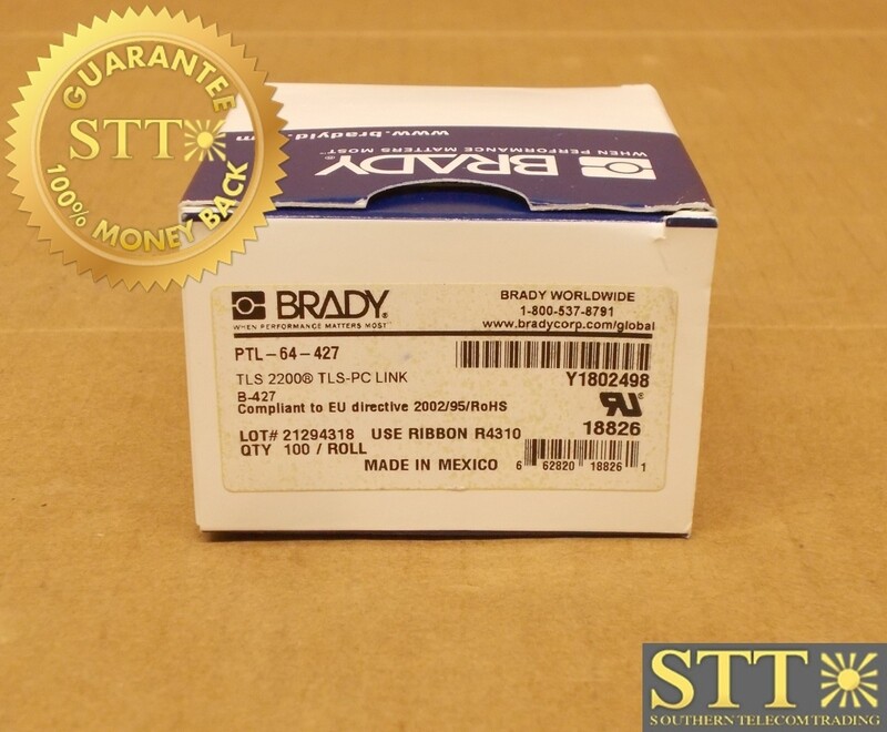 PTL-64-427 BRADY 3.375&quot;H x 1&quot;W TLS2200 TLS-PC LINK LABEL - NEW - 90 - DAY WARRANTY