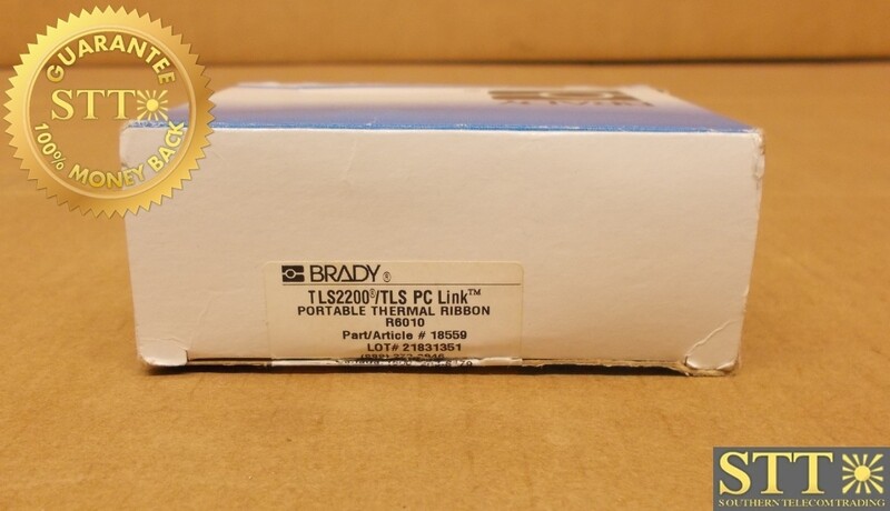 R6010 BRADY 2&quot;W X 75&#39;L TLS2200/TLS PC LINK PORTABLE THERMAL RIBBON - NEW - 90 - DAY WARRANTY