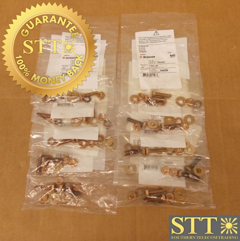 TMH263 BURNDY TONGUE MOUNT HARDWEAR SILICON BRONZE 1/4X1&quot; (LOT OF 10) - NEW - 90 - DAY WARRANTY