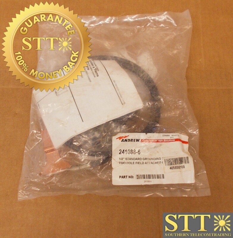 241088-6  ANDREW 1/2&quot; 2HOLE GROUND KIT CORR COAX CBL/ELLIPT WAVEGUIDE 180&amp;220  - NEW - 90 - DAY WARRANTY