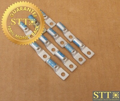 YAL6CT316 BURNDY 1 HOLE HYLUG SB #6AWG 3/16&quot; STUD BLUE 7 ( LOT OF 11) - NEW - 90 - DAY WARRANTY