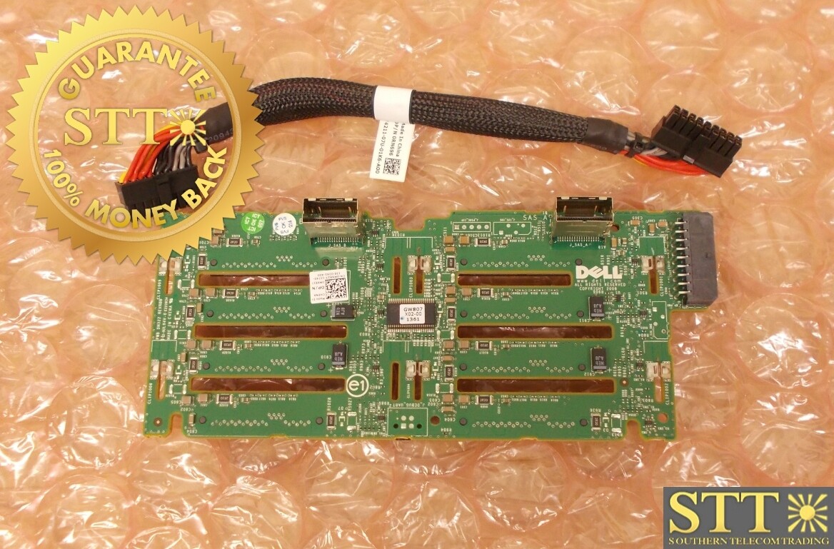0MX827 DELL POWEREDGE R710 2.5X8 SAS BACKPLANE WITH CABLE - USED - 90 - DAY WARRANTY
