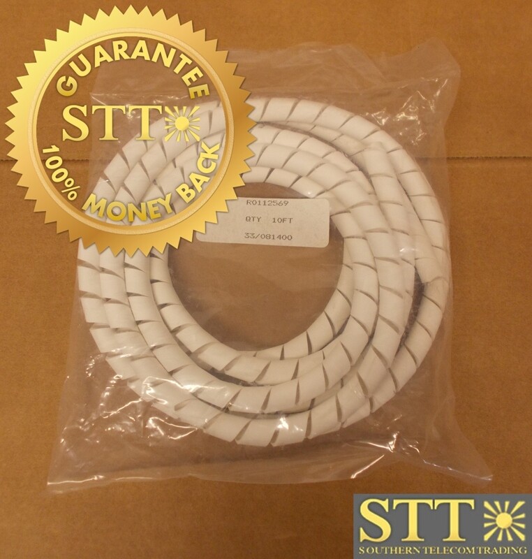 R0112569 NORTEL TUBING SPIRAL WRAP WHITE 1/2&quot; FLAME RETARDANT 10 FT - NEW - 90 - DAY WARRANTY