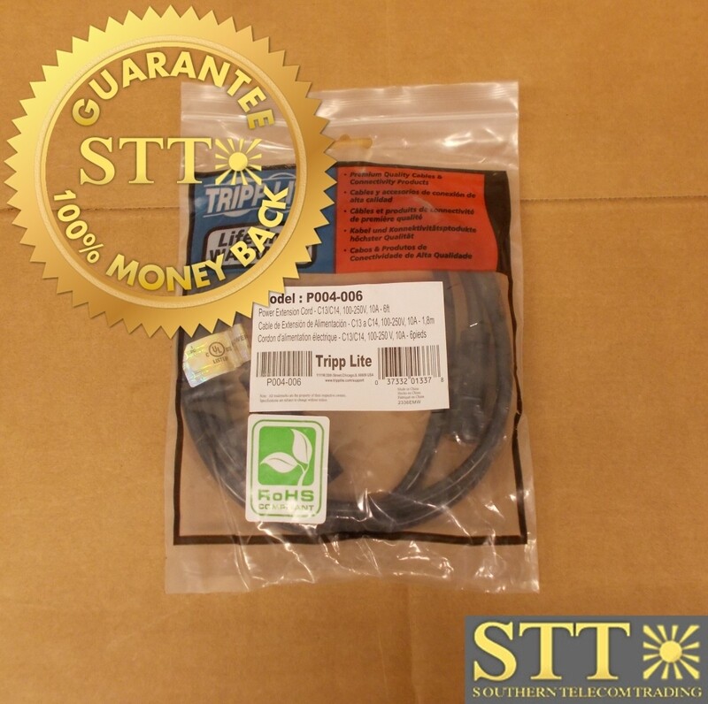 P004-006 TRIPP LITE PDU POWER CORD, C13 TO C14 - 10A, 250V, 18 AWG, 6 FT - NEW - 90 - DAY WARRANTY