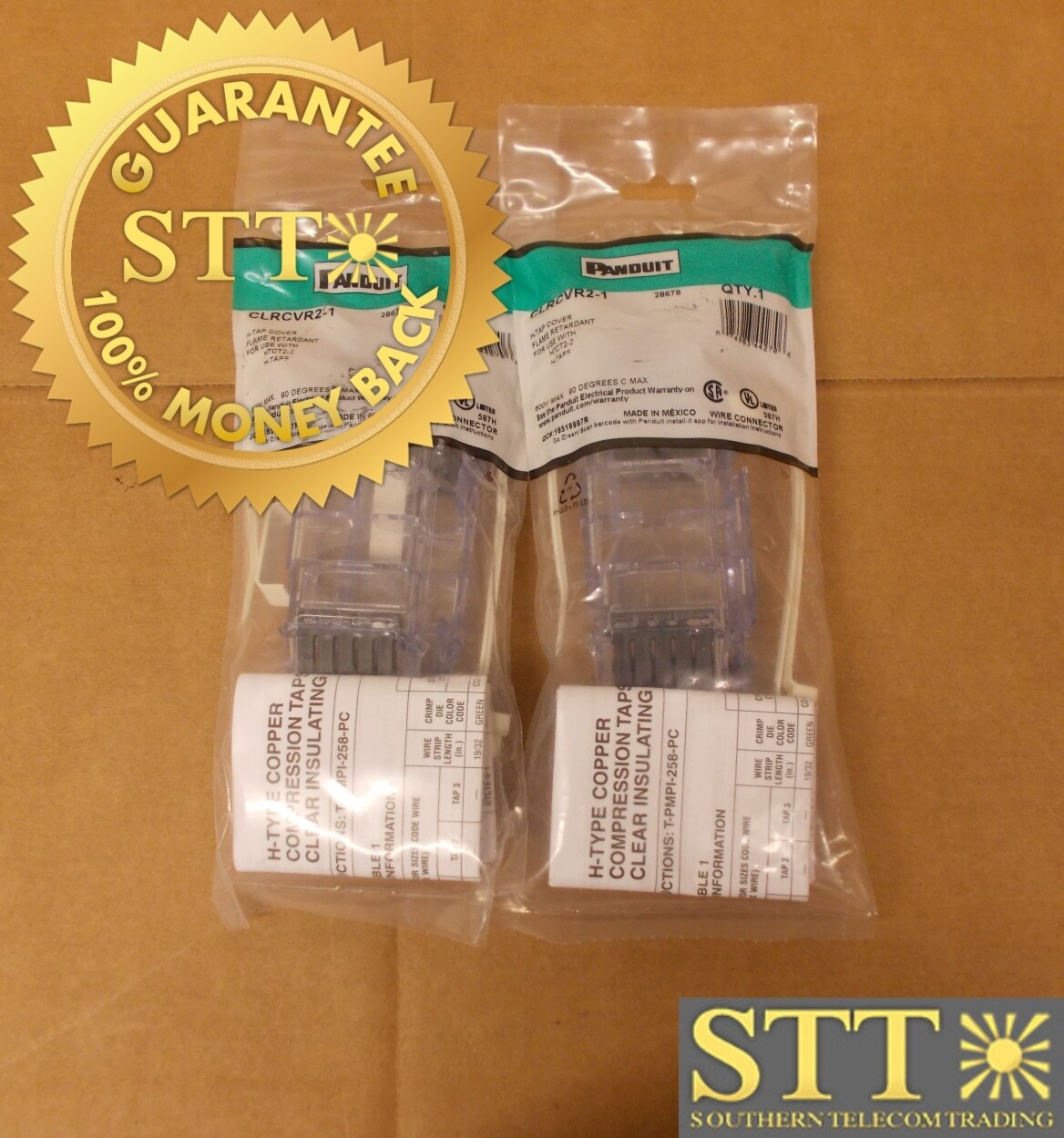 CLRCVR2-1 PANDUIT  H-TAP COVER CLEAR FOR HTCT #2 AWG (LOT OF 2) - NEW - 90 - DAY WARRANTY