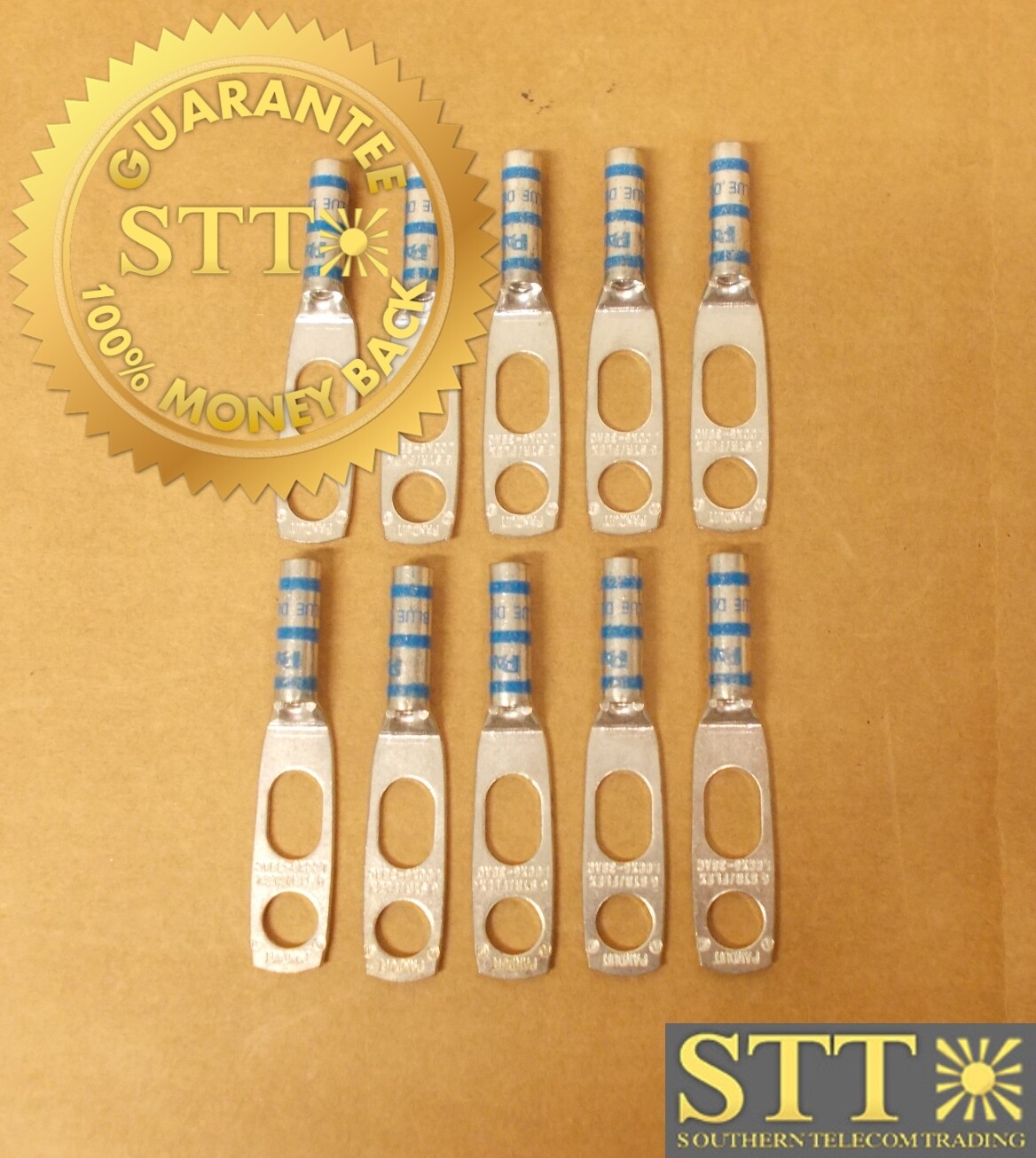 LCCX6-38AC PANDUIT 3/8&quot; HOLE VAR SPACING .63&quot;/.88&quot; LONG BARREL BLUE DIE (LOT OF 10) - NEW - 90 - DAY WARRANTY