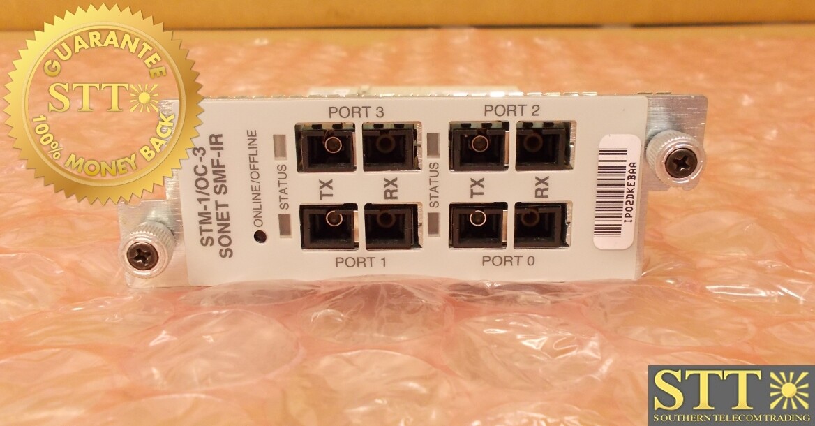 PC-4OC3-SON-SMIR JUNIPER STM-1/OC3 SONET SMF-1R MODULE IP02DKEBAA - USED - 90 - DAY WARRANTY