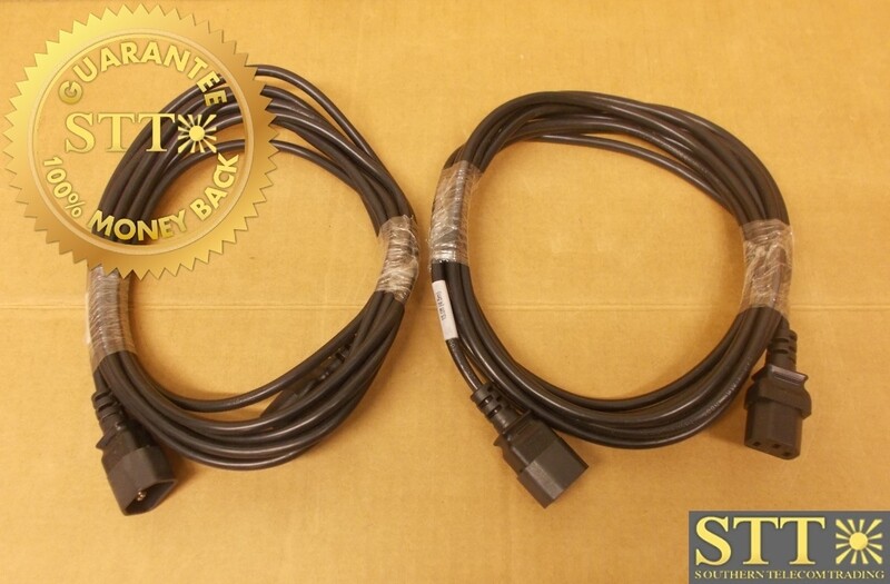 SPFC1418E180SVT POWERFIG POWER CORD IEC320 C14 MALE PLUG TO C13 CONNECTOR 15FT (LOT OF 2)
