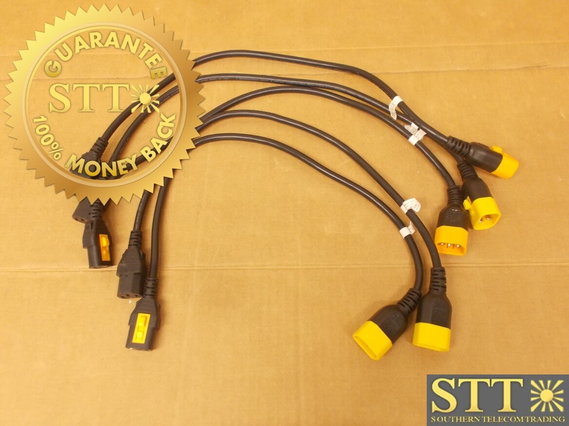 VL-2300-29-020 STAYONLINE POWER CORD C14 MALE PLUG/C13 CONN 18/3 2FT (LOT OF 5) - NEW - 90 - DAY WARRANTY