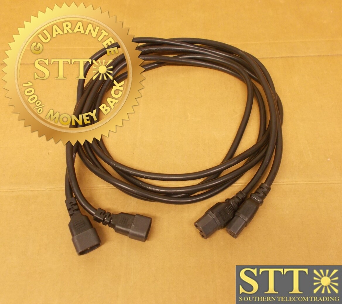 SPFC1414C1596 STAYONLINE POWER CORD IEC320 C14 MALE PLUG TO C15 CONNECTOR  15A 14/3 8FT ( LOT OF 2 ) - NEW - 90 - DAY WARRANTY