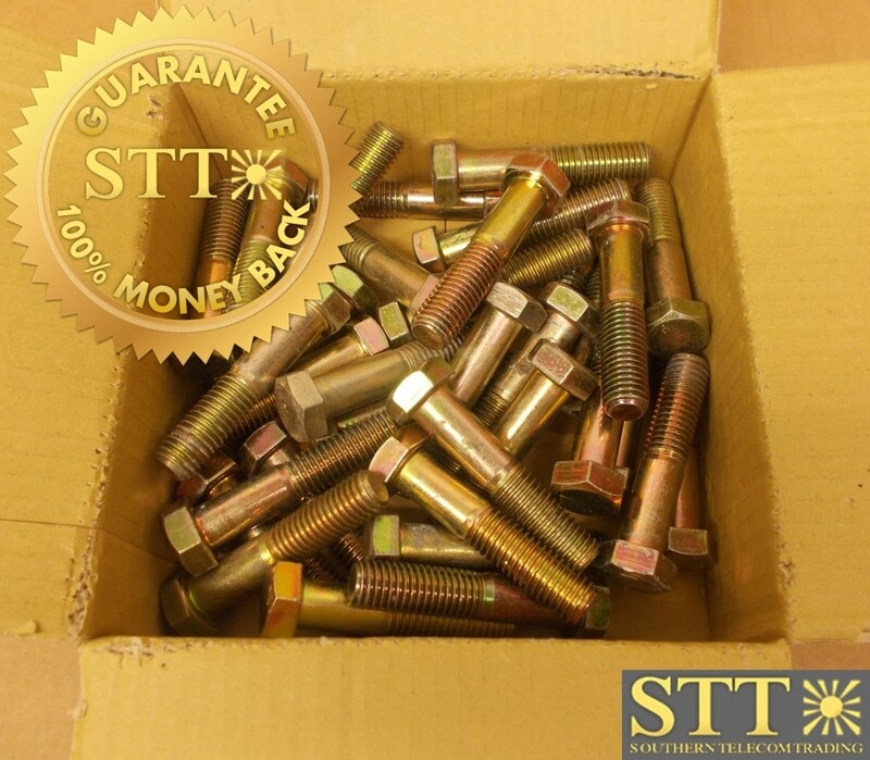 HEXCAP-3-5/8-11-G1-ZY HEX CAP BOLT 3 INCH 5/8-11 THREAD GRADE 1 ZINC YELLOW ( LOT OF 35 ) - NEW - 90 - DAY WARRANTY