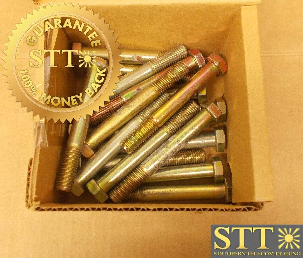 HEXCAP-5-5/8-11-G1-ZY HEX CAP BOLT 5 INCH 5/8-11 THREAD GRADE 1 ZINC YELLOW ( LOT OF 17 ) - NEW - 90 - DAY WARRANTY