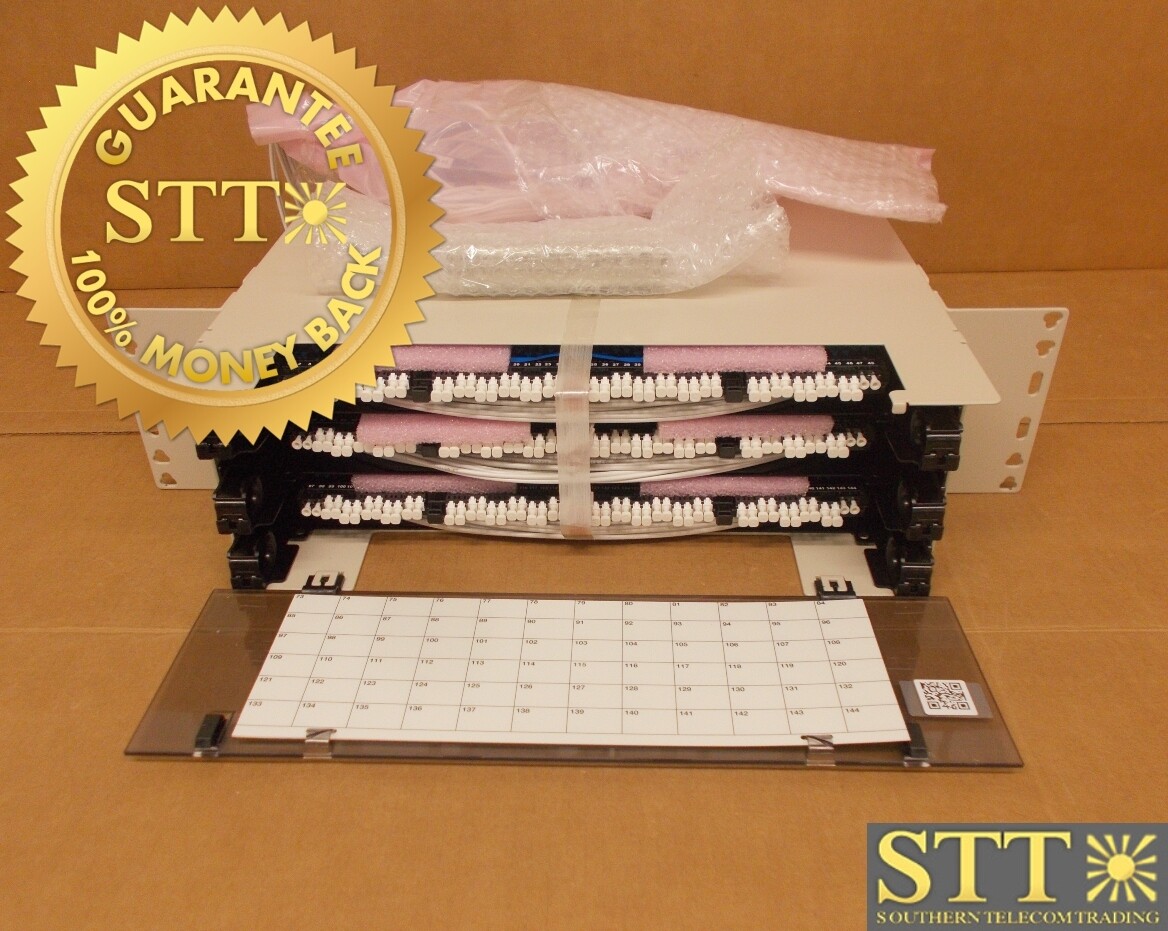 RCP-3KAPUE03100 COMMSCOPE FIBER PANEL 3RU 144 POS SM UPC LC / MPO 100FT - NEW - 90 - DAY WARRANTY