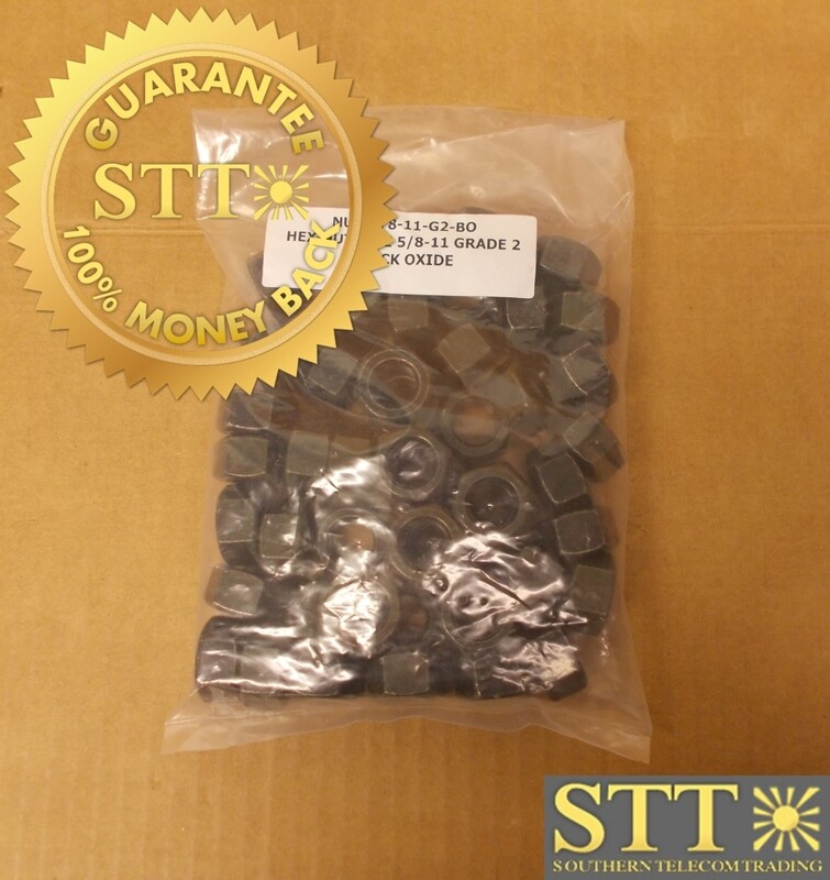 NUT-5/8-11-G2-BO- HEX NUT SIZE 5/8-11 GRADE 2 BLACK OXIDE ( LOT OF 73 ) - NEW - 90 - DAY WARRANTY