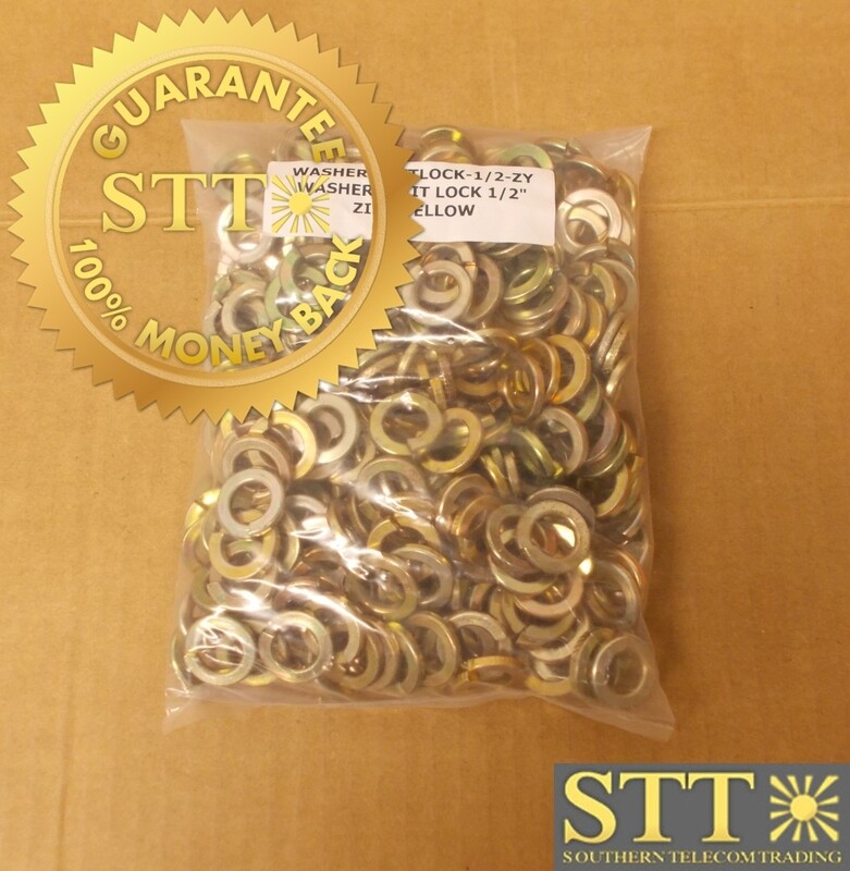 WASHER SPLIT LOCK 1/2&quot; ZINC YELLOW.WASHERSPLITLOCK-1/2-ZY  ( LOT OF 268 ) - NEW - 90 - DAY WARRANTY