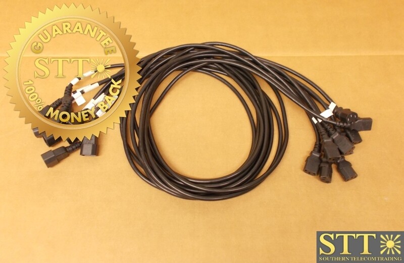 PFC1418E60 POWERFIG POWER CORD IEC320 C14-C13 CONNECTOR 5FT 10A/250V 18/3 SJT BLACK (LOT OF 9) - USED - 90 - DAY WARRANTY