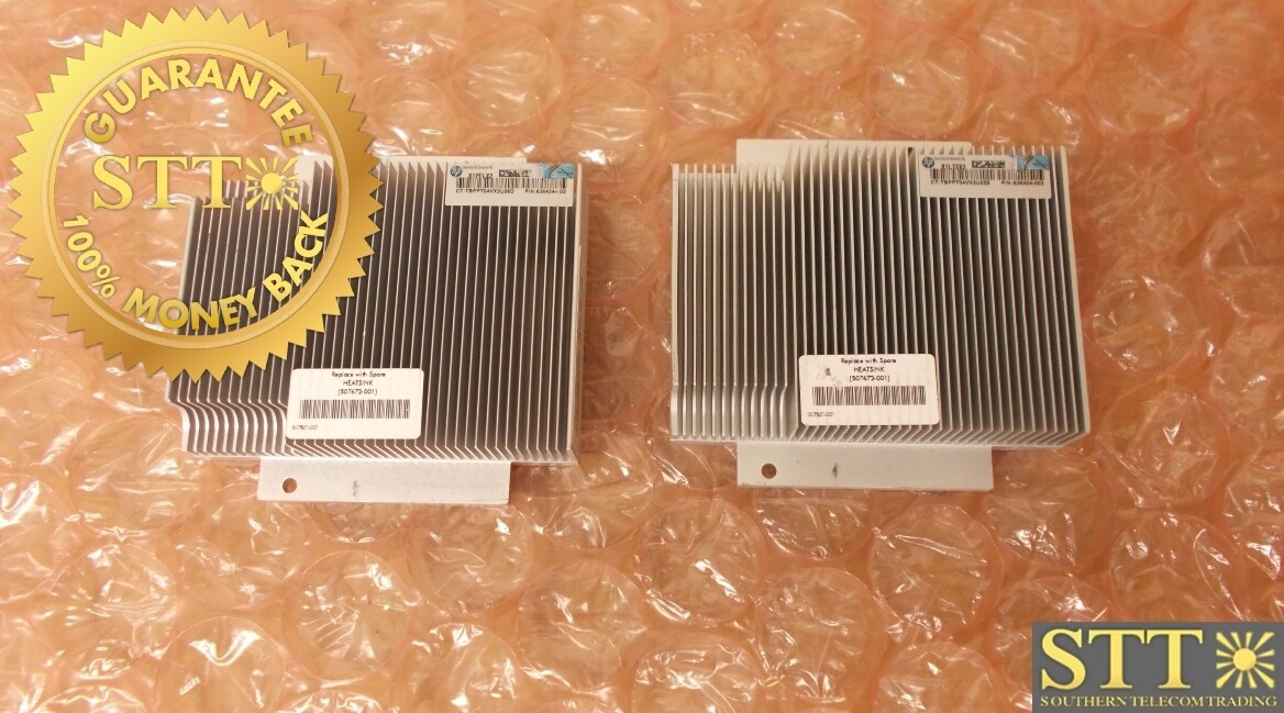 507672-001 HP HEATSINK FOR HP PROLIANT DL360 G6 / DL360 G7 ( LOT OF 2) - USED - 90 - DAY WARRANTY