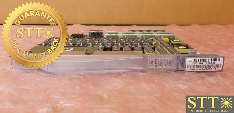 100-00574 CALIX REV-11 ADSL 2/2+ 24 POTS COMBO CARD SOUIAL0GAB - USED - 90 - DAY WARRANTY