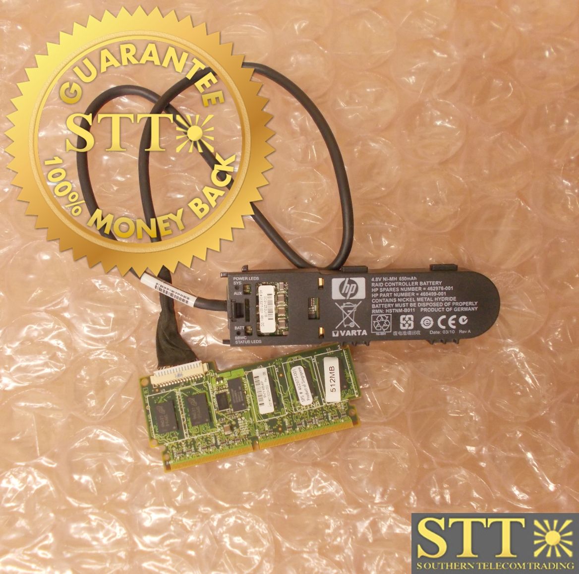 460499-001 HP SMART ARRAY BATTERY W/ 458943-003 CABLE &amp; 462975-001 BBWC - USED - 90 - DAY WARRANTY