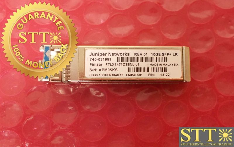 740-031981 JUNIPER SFP FTLX1471D3BNL-J1 SFPP-10GE-LR-B 10GE-SFP-LR - USED - 90 - DAY WARRANTY