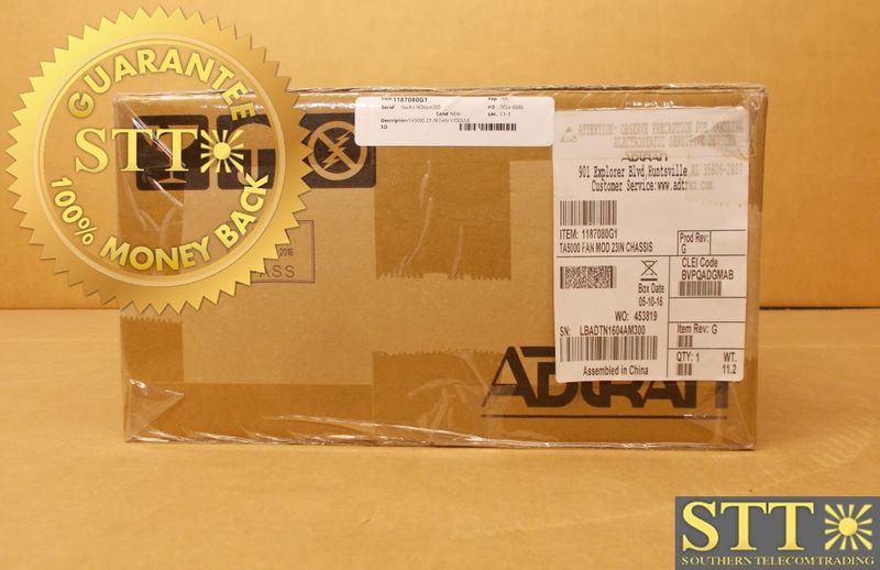 1187080G1 ADTRAN TOTAL ACCESS 5000 HIGH FLOW TOP FAN MODULE 23 INCH BVPQADGMAB NEW - 90 DAY WARRANTY