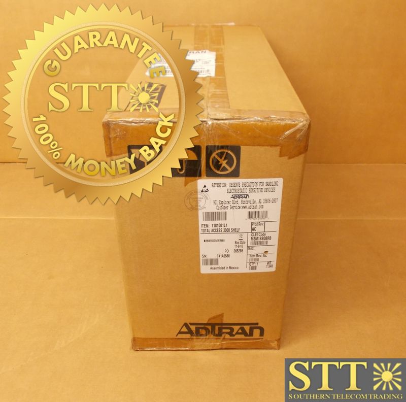 1181001L1 ADTRAN TOTAL ACCESS CHASSIS TA 3000 23 INCH M3M1BB0BRB NEW - 90 DAY WARRANTY