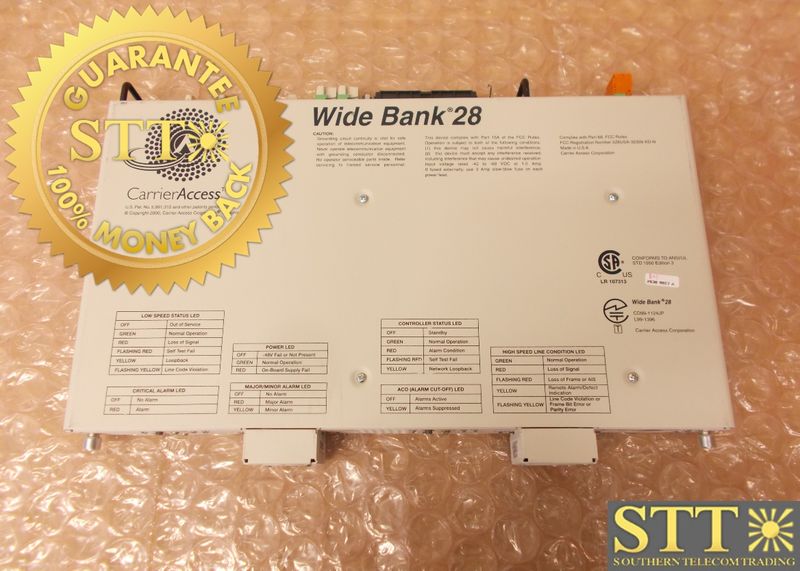 930-0106 CARRIER ACCESS WIDEBANK MULTIPLEXER LOADED W/ FFO  DS3/DS1 WITH MOUNTING BRACKETS  - USED - 90 - DAY WARRANTY