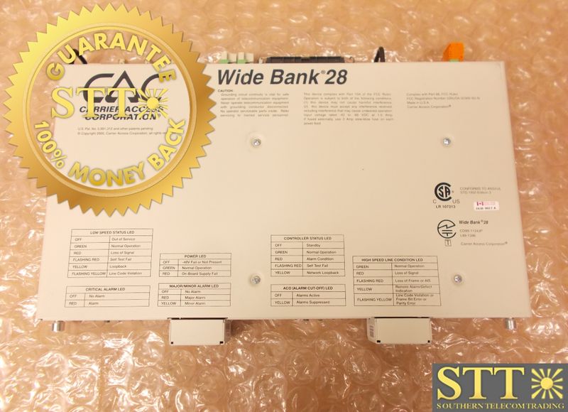930-0107 CARRIER ACCESS WIDE BANK MSO/DS3/DS1 AND FFO LOADED WITH MOUNTING BRACKETS - USED - 90 - DAY WARRANTY