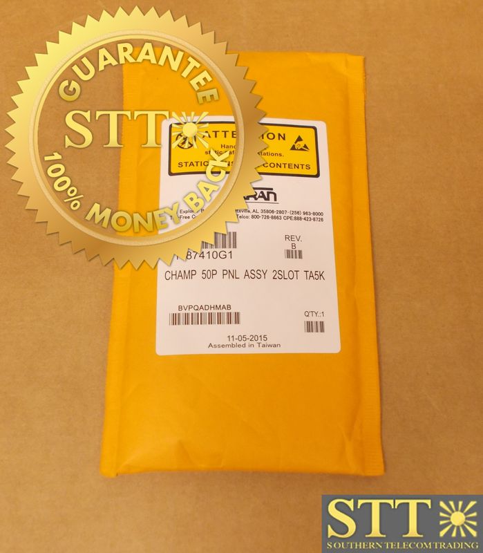 1187410G1 ADTRAN TA5000 AMI02-CH50 PUSH THROUGH PANEL ASSEMBLY BVPQADHMAB - NEW - 90 - DAY WARRANTY