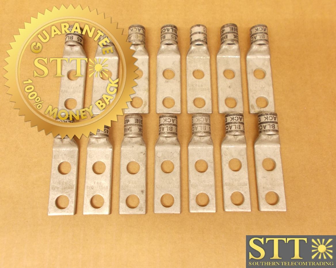 54210 THOMAS &amp; BETTS TWO HOLE COMP LUG 3/8&quot; BOLT SIZE 1&quot; HOLE SPACING (LOT OF 14) NEW - 90 - DAY WARRANTY