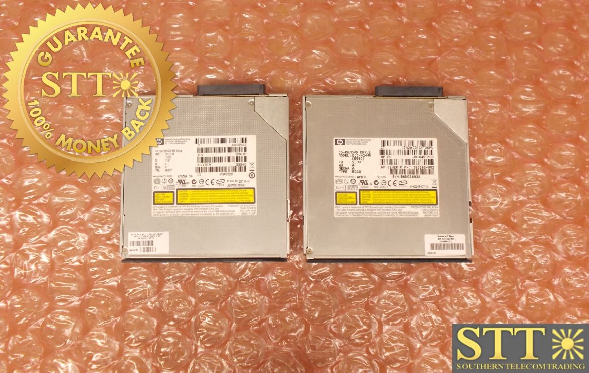 383696-002 HP OPTICAL DRIVE DVD/CD RW 24X SLIMLINE WITH 356452-003 ( LOT OF 2 ) - USED - 90 - DAY WARRANTY