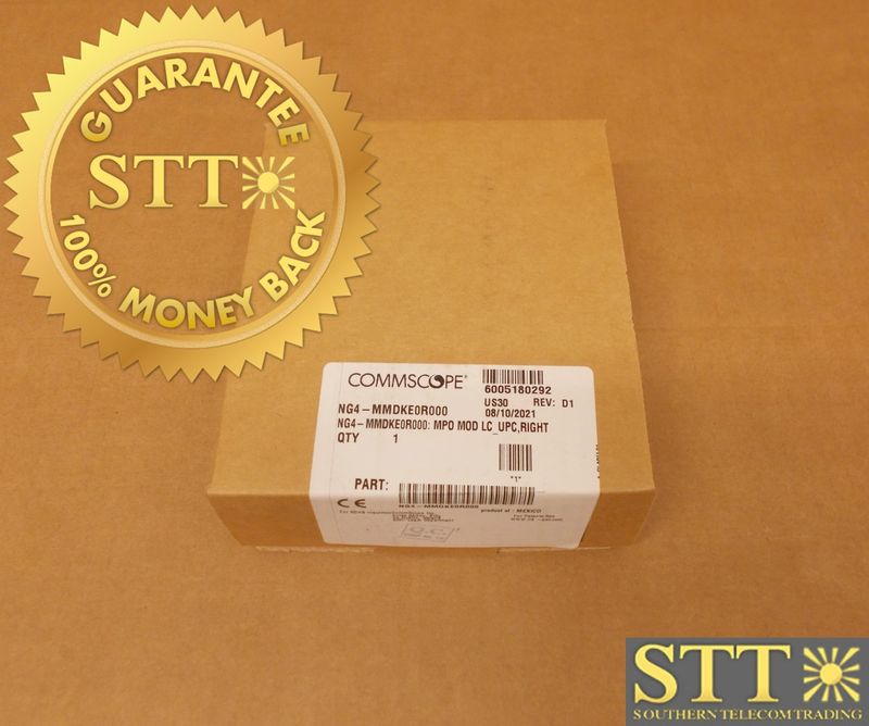 NG4-MMDKE0R000 COMMSCOPE NG4ACCESS MPO MODULE, SINGLE-MODE LC/UPC-MPO 12 FIBER RIGHT EXIT - NEW - 90 - DAY WARRANTY