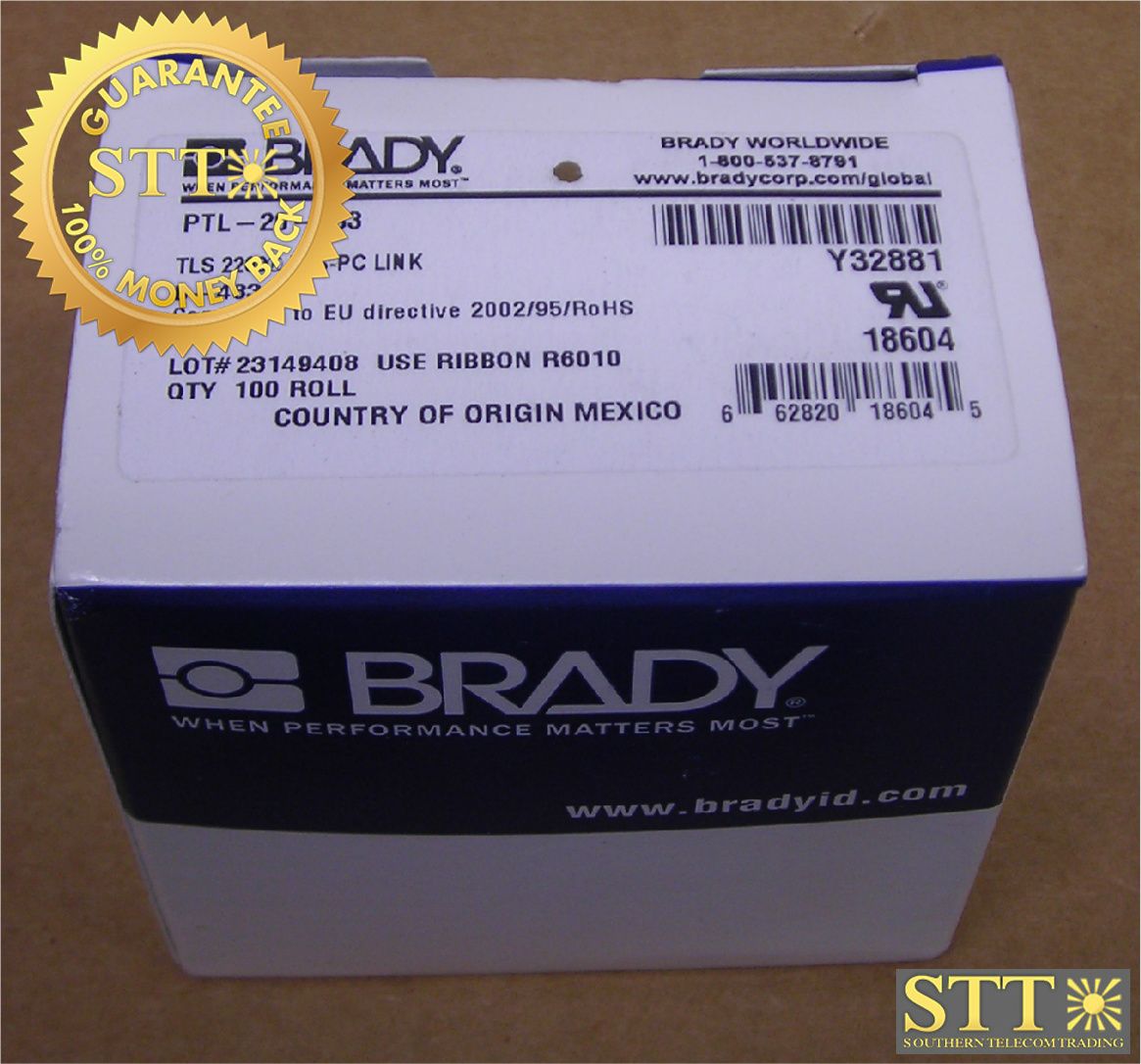 PTL-20-483 BRADY TLS 2200/TLS PC LINK LABEL 1&quot;X2&quot; - NEW - 90 - DAY WARRANTY