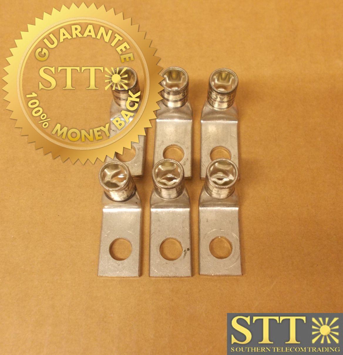 54110UB THOMASBETT  ONE HOLE LUG 90 DEG 3/8&quot; BOLT SIZE BLACK ( LOT OF 6 ) NEW - 90 - DAY WARRANTY