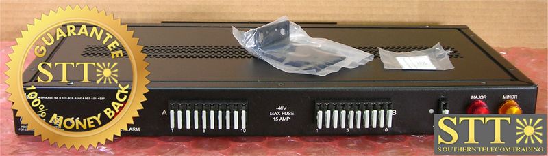 009-0004-1003 TELECT FUSE PANEL DUAL FEED 10/10 50 AMP -48V 19/23 INCH XCWYACBDAA  - USED - 90 DAY WARRANTY