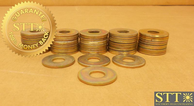 WASHERFLAT-5/8-ZY - 5/8 FLAT WASHER YELLOW ZINC (LOT OF 54) NEW - 90 - DAY WARRANTY