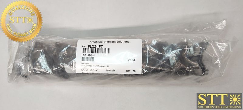 FLX2-1FT AMPHENOL 2&quot; FLEXTRAX 1&#39; SECTION W/CLIPS - NEW-90 DAY WARRANTY