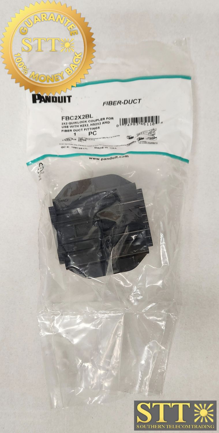 FBC2X2BL PANDUIT 2X2 QUICK LOCK COUPLER BLACK - NEW - 90 - DAY WARRANTY