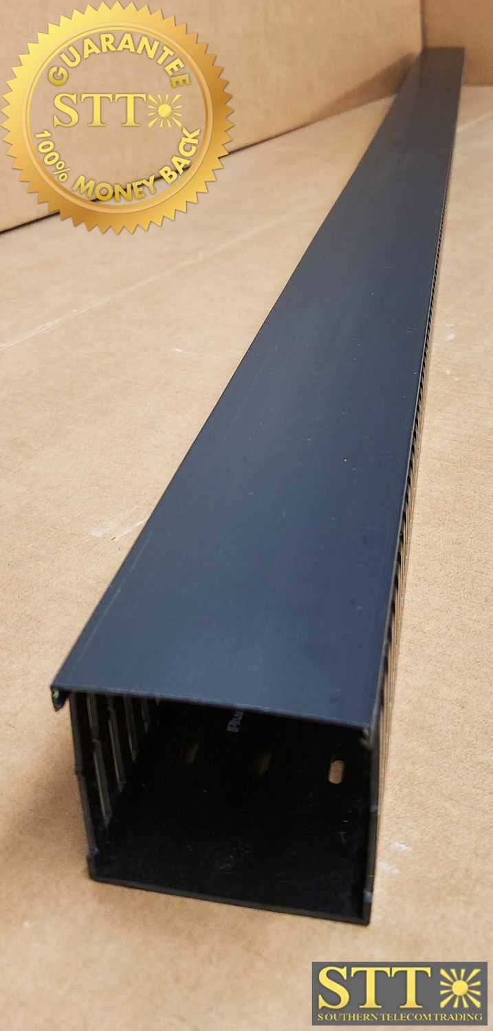 F3X3BL6/C3BL6 PANDUIT BASE WIRING DUCT PVC TYPE F NARROW SLOT 3X3 W/COVER BLACK 6FT - NEW - 90 - DAY WARRANTY
