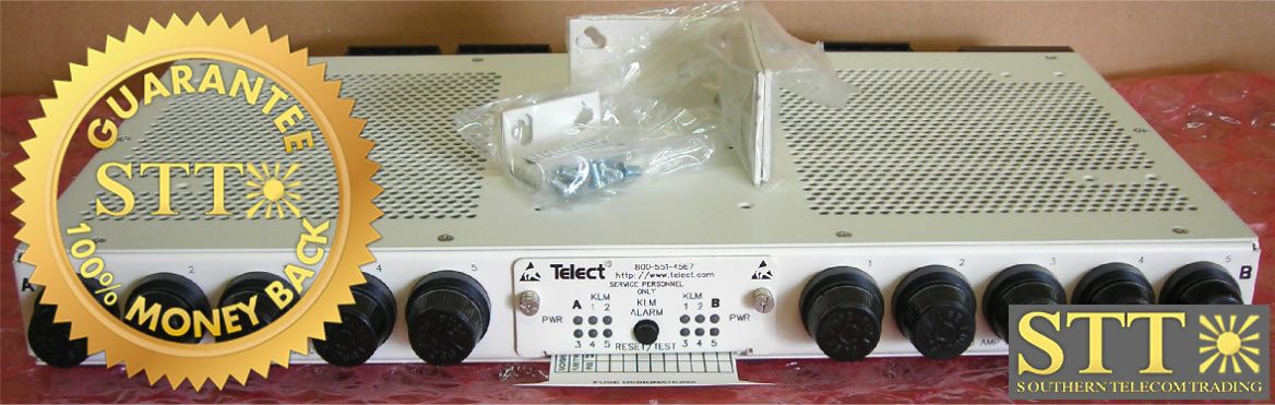 Telect 23 Rack 009-8004-0105 TELECT 100A DUAL-FEED 5/5 KLM, ±24V/-48V COMPLETE WITH ...