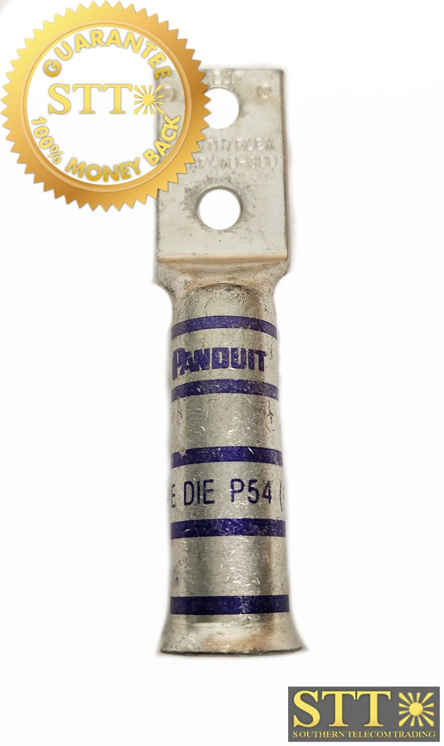 LCCXF4/0-38D-X PANDUIT 2-HOLE 4/0 AWG FLEX LUG LB FLARED 3/8&quot; STUD 1&quot; SP - NEW - 90 - DAY WARRANTY