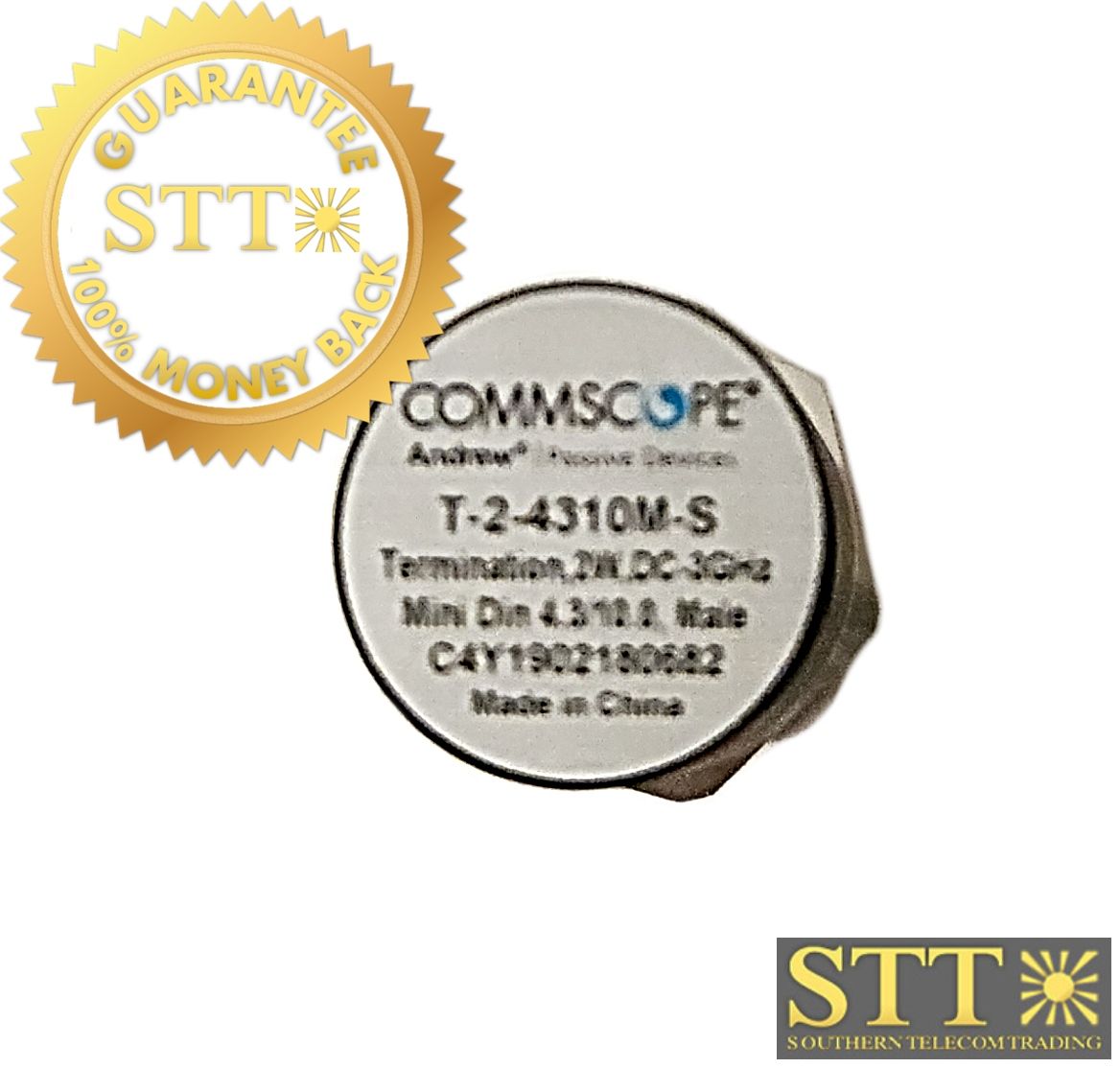 T-2-4310M-S COMMSCOPE TERMINATION 2W DC-3GHZ MINI DIN 4.3/10.0 MALE - NEW - 90 - DAY WARRANTY
