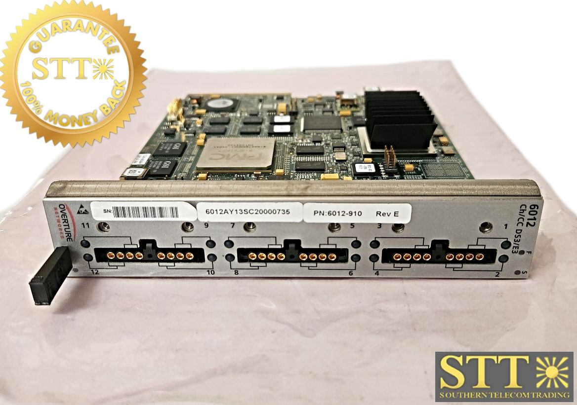6012-910 OVERTURE NETWORKS DS3/E3 12-PORT MULTI SERVICE CHANNELIZED - 90 DAY WARRANTY