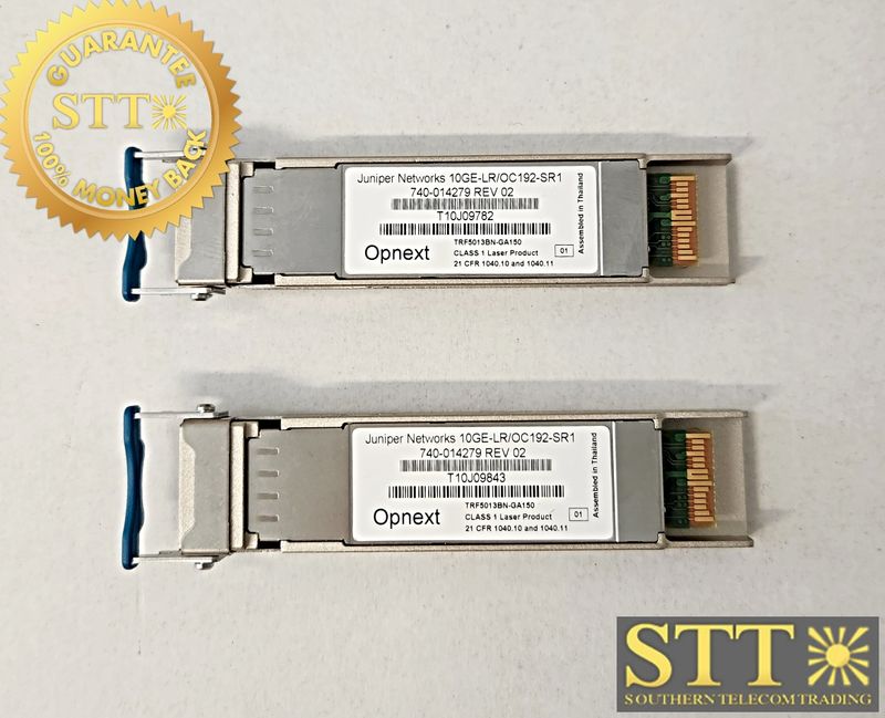 740-014279 JUNIPER (OPNEXT) T640 XFP 10G SR1 10KM TRANSCEIVER IPU2AJRRTB (LOT OF 2) REFURBISHED - 90 DAY WARRANTY